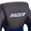 Кресло RACER GT new кож/зам/ткань, металлик/синий, 36/10 фото