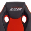 Кресло RACER кож/зам/ткань, металлик/оранжевый, 36/07 фото