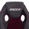 Кресло RACER кож/зам/ткань, металлик/бордо, 36/13 фото