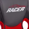 Кресло RACER кож/зам/ткань, металлик/красный, 36/08 фото