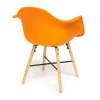 Кресло CINDY (EAMES) (mod. 919) дерево береза/металл/сиденье пластик, 60*62*79см, оранжевый/orange with фото