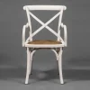 Стул с подлокотниками Secret De Maison MATTEO (mod.CB2008) дерево береза, 91х55х52см, butter white фото