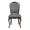 Cтул Esmee ( mod.EE-SC ) дерево гевея, 96х55х46см, antique walnut (античный орех А010), ткань Французское фото