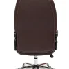 Кресло BOSS (хром) кож/зам, коричневый/коричневый перфорированный, 36-36/36-36/06 фото