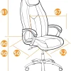 Кресло BOSS (хром) кож/зам, коричневый/коричневый перфорированный, 36-36/36-36/06 фото