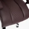 Кресло TRUST кож/зам, коричневый/коричневый стеганный/коричневый, 36-36/36-36/6/36-36/06 фото