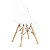 Стул CINDY (EAMES) (mod. 001) дерево береза/металл/сиденье пластик, 51x46x82.5см, прозрачный/Transparent фото