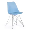 Стул TULIP IRON CHAIR (mod.EC-123) металл/пластик, 54,5*48*83,5см, голубой фото
