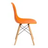 Стул CINDY (EAMES) (mod. 001) дерево береза/металл/сиденье пластик, 51x46x82.5см, оранжевый/orange фото
