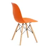 Стул CINDY (EAMES) (mod. 001) дерево береза/металл/сиденье пластик, 51x46x82.5см, оранжевый/orange фото