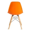 Стул CINDY (EAMES) (mod. 001) дерево береза/металл/сиденье пластик, 51x46x82.5см, оранжевый/orange фото