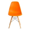Стул CINDY (EAMES) (mod. 001) дерево береза/металл/сиденье пластик, 51x46x82.5см, оранжевый/orange фото