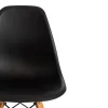 Стул CINDY (EAMES) (mod. 001) дерево береза/металл/сиденье пластик, 51x46x82.5см, черный/black фото