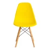 Стул CINDY (EAMES) (mod. 001) дерево береза/металл/сиденье пластик, 51x46x82.5см, желтый/yellow фото