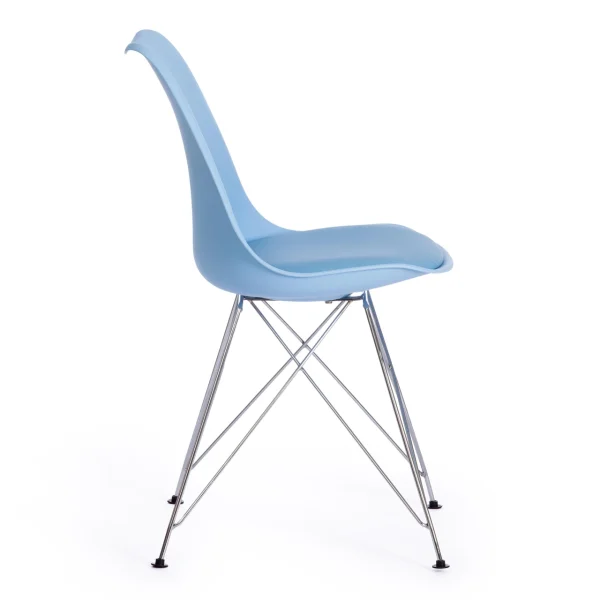 Стул TULIP IRON CHAIR (mod.EC-123) / 1 шт. в упаковке металл/пластик, 54,5*48*83,5см, голубой — изображение 2