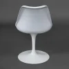Стул TULIP FASHION CHAIR (mod.109) металл/пластик/PU, 55x48x81см, белый / красный фото