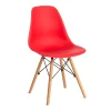 Стул CINDY (EAMES) (mod. 001) дерево береза/металл/сиденье пластик, 51x46x82.5см, красный/red фото