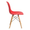 Стул CINDY (EAMES) (mod. 001) дерево береза/металл/сиденье пластик, 51x46x82.5см, красный/red фото