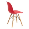 Стул CINDY (EAMES) (mod. 001) дерево береза/металл/сиденье пластик, 51x46x82.5см, красный/red фото