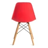 Стул CINDY (EAMES) (mod. 001) дерево береза/металл/сиденье пластик, 51x46x82.5см, красный/red фото