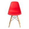 Стул CINDY (EAMES) (mod. 001) дерево береза/металл/сиденье пластик, 51x46x82.5см, красный/red фото