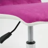 Кресло RIO флок/кож/зам , фиолетовый/белый, 138/36-01 фото