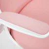 Кресло Happy white ткань, розовый фото